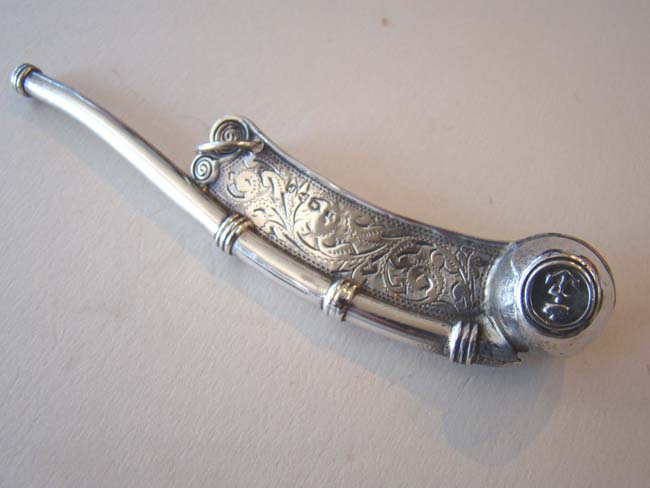 A 19th century Sterling Silver Bosun's Whistle